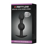 Pretty Love Silicone Anal Balls Butt Plug Black Butt Plugs